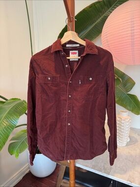 Levi's Deep Wine Corduroy Button-Down Shirt
